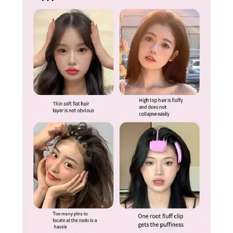 Fluffy Hairpin Curling Bangs Clips Hair Roots Volumizing Hair Clips Women Curling Fixed Shape Fashion Volume Roller
