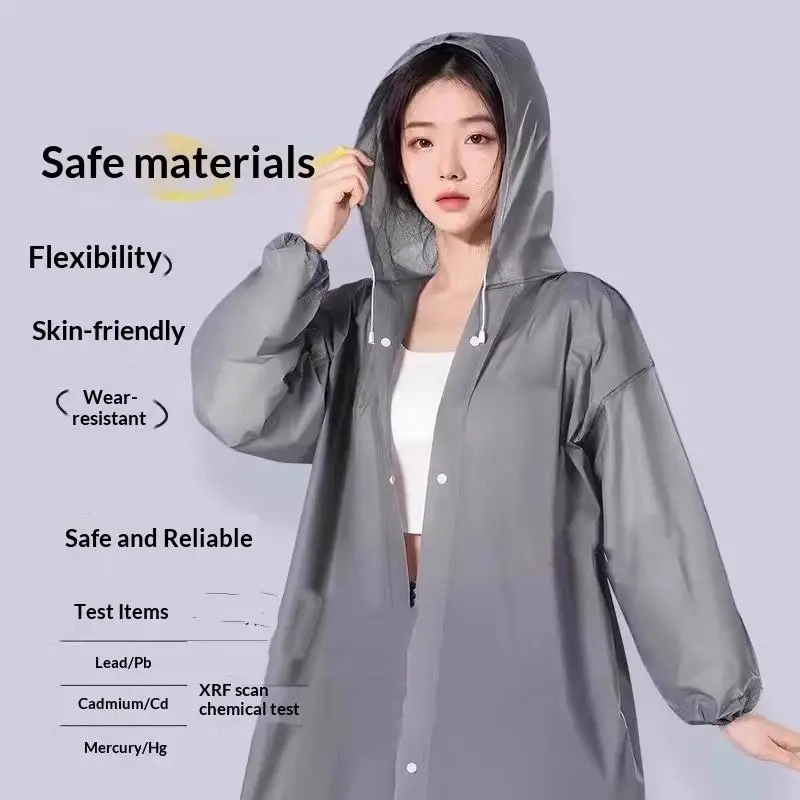 Unisex Thickened Waterproof Hooded Rain Poncho