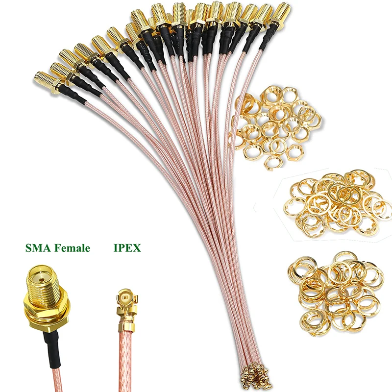 Extension Coax Jumper Pigtail cable splitter RG178 IPEX to SMA  UFL/ u.FL/ IPX/IPEX,RF Coax Adapter Assembly Pigtail Cable