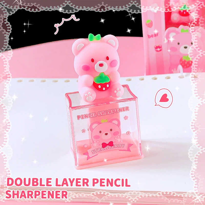 귀여운 것들 사무용품 학교 용품 카와이 문구 용품 학교 용품 귀여운 곰 어린이를 위한 연필깎이