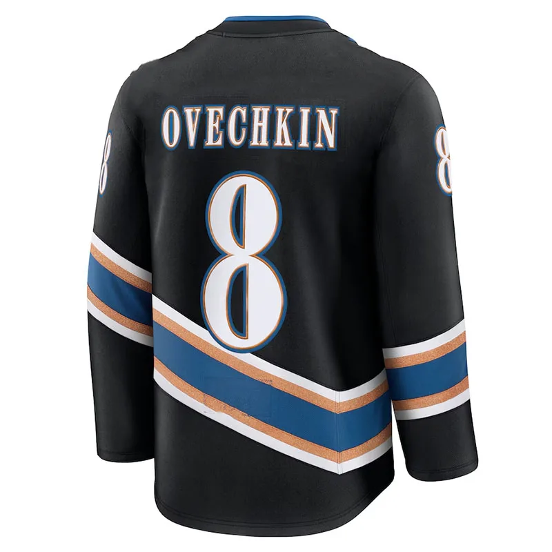 Alexander Ovechkin Washington Capitals Fanatics Alternate 50th Long Sleeve Jersey Ice Hockey Oversized Breathable Tshirt men t shirts football jersey