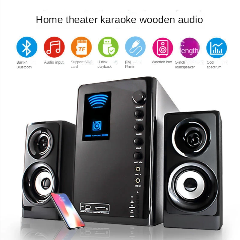 

Cinema K Song Audio Computer Desktop Home Overweight Subwoofer Living Room TV Active Multimedia Bluetooth Speaker