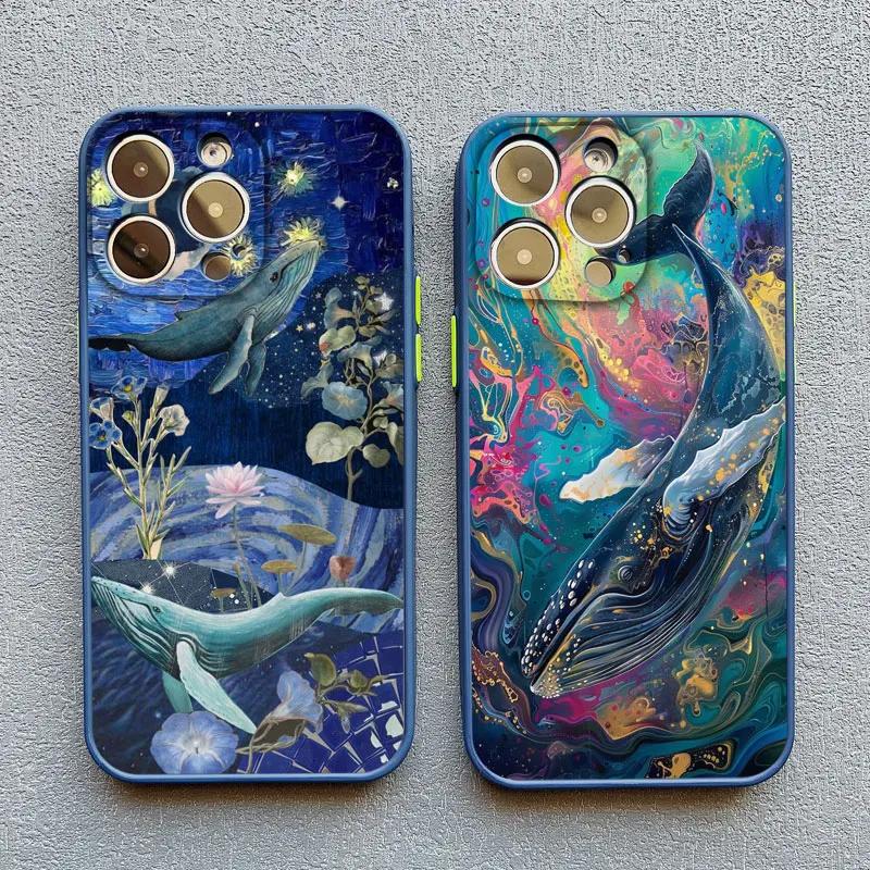 Space Ocean Whale Shark Shockproof Phone Case