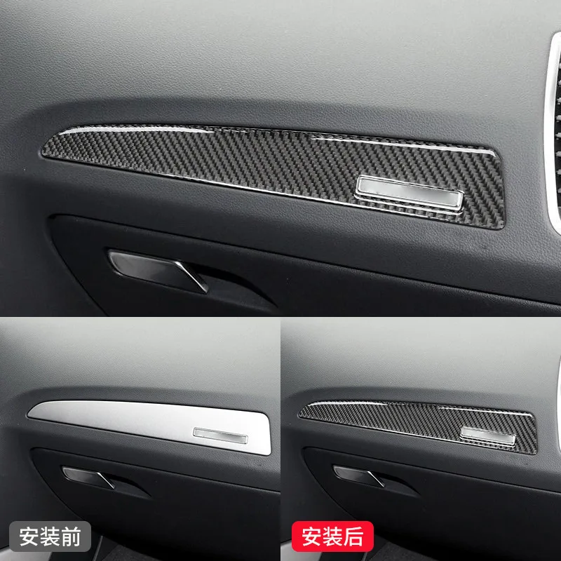 

FOR Audi 10-18 Q5 Modify the passenger instrument panel Decorative stickers Q5carbon fibre Interior modification