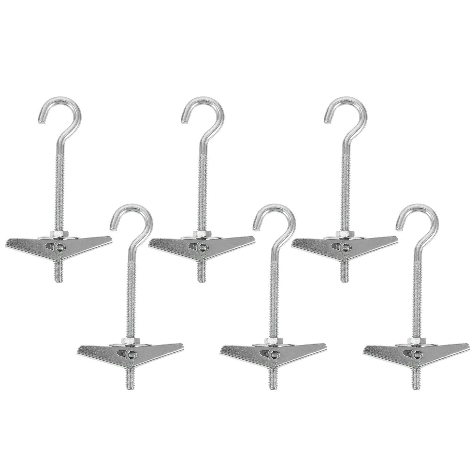 

6 Pcs Poster Pole Aircraft Hook Expansion Ceiling Hanging Toggle Wing Metal Wall Fixing Plasterboard