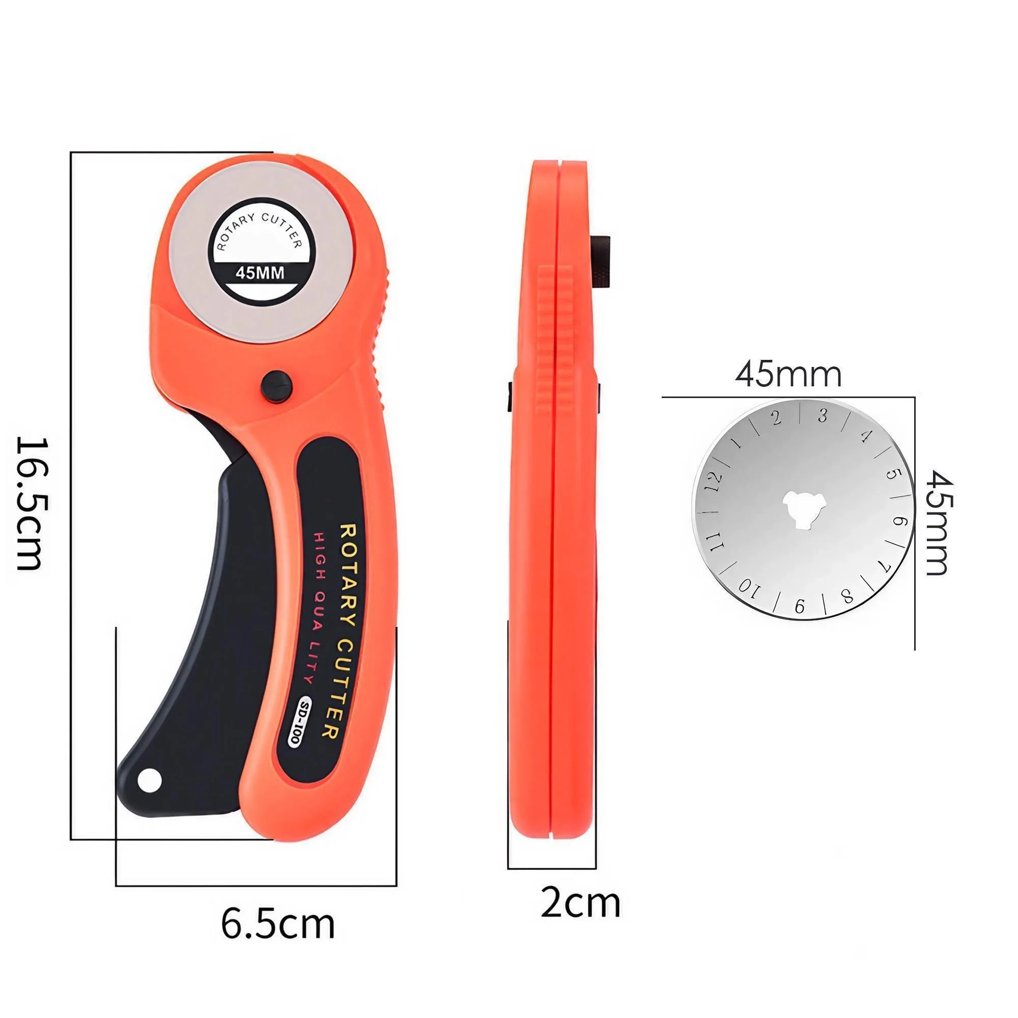 STONEGO 1 Set (6Pcs) Versatile Fabric Cutter-Cloth Cutting Knife, Leather Trimming Tool, Paper Blade, Round Wallpaper Cutter