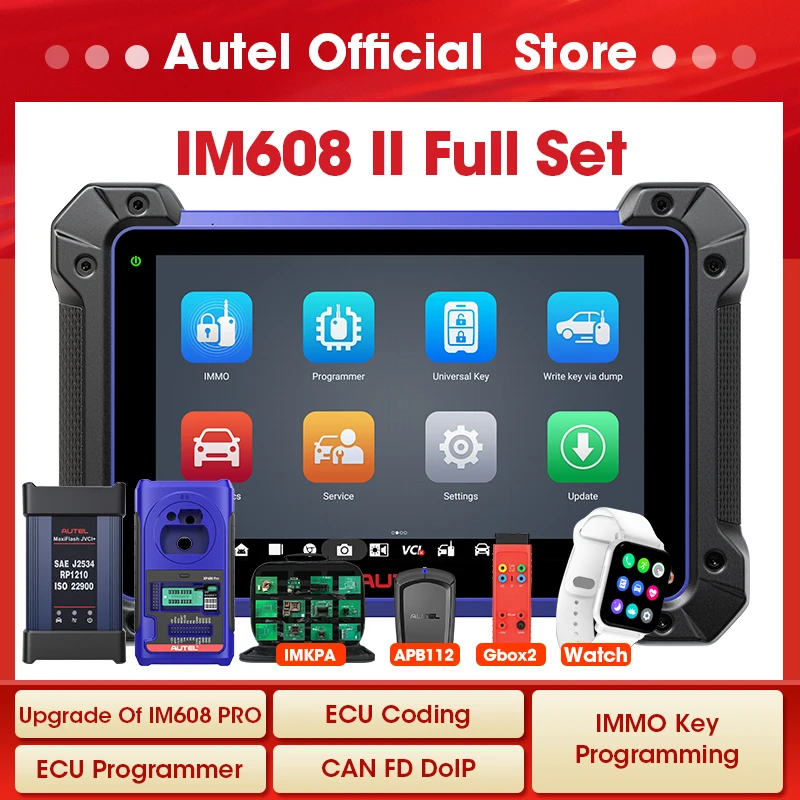 Autel IM608 II Pro MaxiIM 608 풀 키 프로그래머, OBD2 스캐너, IM608II 자동차 진단 도구, IMMO 키 프로그래밍, PK IM508 IM508S