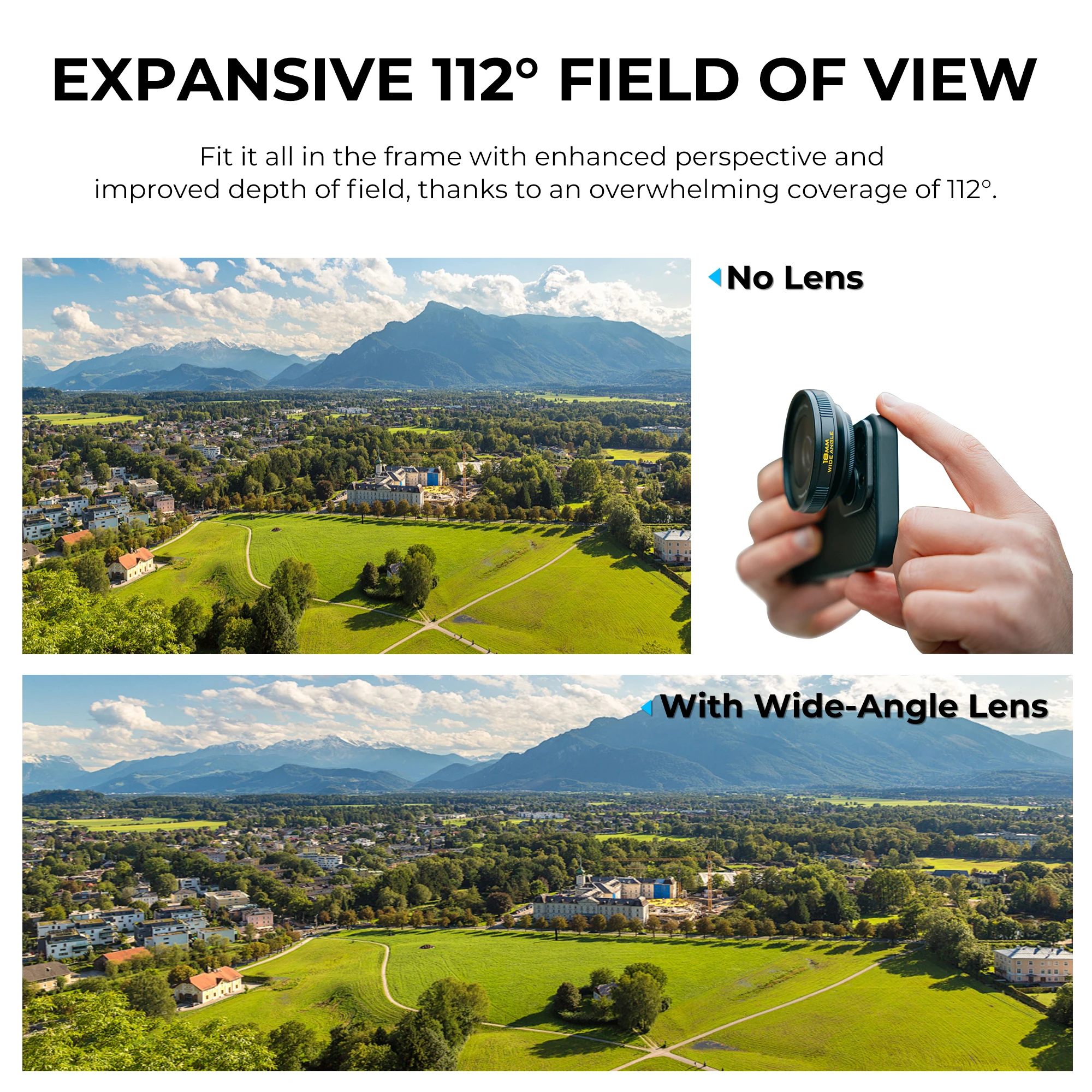 Freewell 18mm Wide Angle Lens Compatible 17mm Mount Phone Cases Smartphone Photography Accessories - Explore Boundless Vistas 2