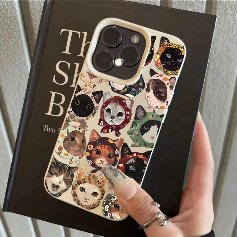 Charming Cloth Cat Design Soft Rubber Phone Case