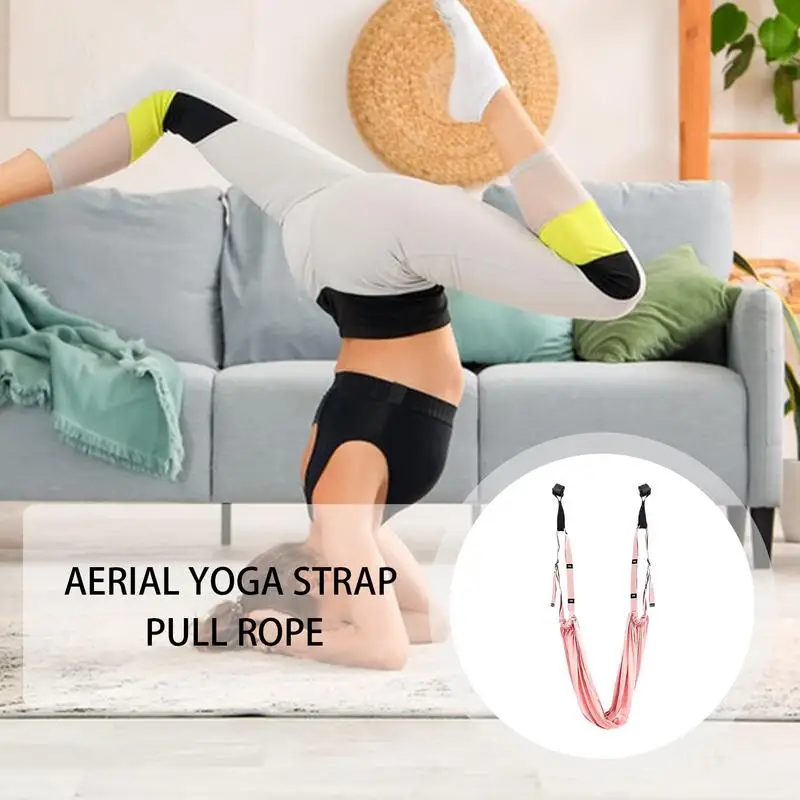 Adjustable Aerial Yoga Strap Hammock Swing Stretching Strap Anti-Gravity Inversion household lower waist trainer Gym Device