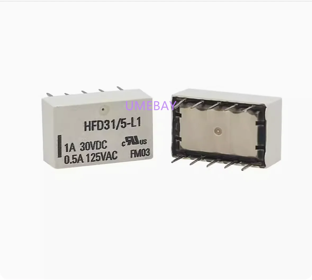 

15pcs Signal relay 1A 5V HFD31/5-L1 directly plugged with 10 pins