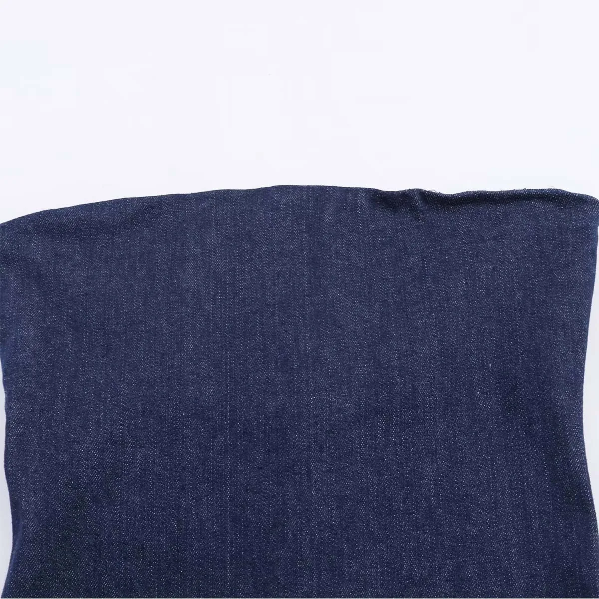 Women Fashion Asymmetry Denim Long Dress 2025 Summer New Sleeveless Off Shoulder Midi Dress Back Zipper Pleated Casual Dresses