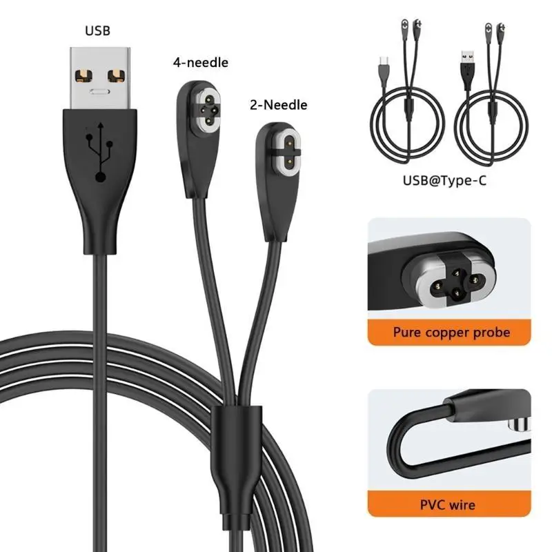 R53C Flexibles magnetisches Ladekabel, Ersatz für kabellose Headsets, Ladekabel mit magnetischen Anschlüssen, Stromkabel – Detail 9