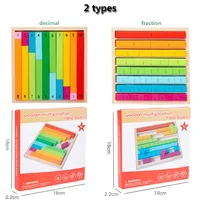 Children Montessori Math Toys Parish Color Cognitive Board Fractional Stick Arithmetic Learning Educational Toys for Children 2
