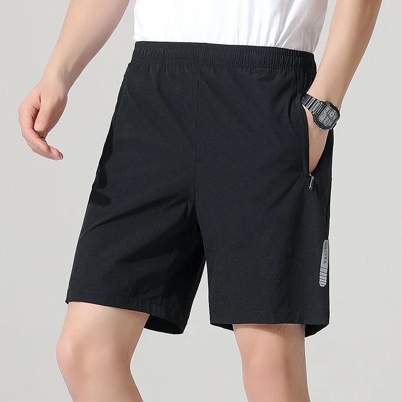 2024 Summer Elegant Fashion Harajuku Slim Fit Ropa Hombre Loose All Match Sport Casual Shorts Solid Pockets Straight Leg Shorts