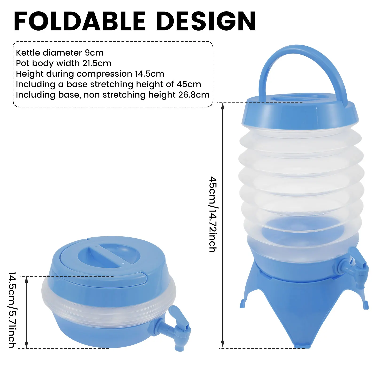 Plastic Water Dispenser with Spigot 9.5L Plastic Beverage Dispenser Foldable Plastic Drink Dispenser Portable Summer Beverage