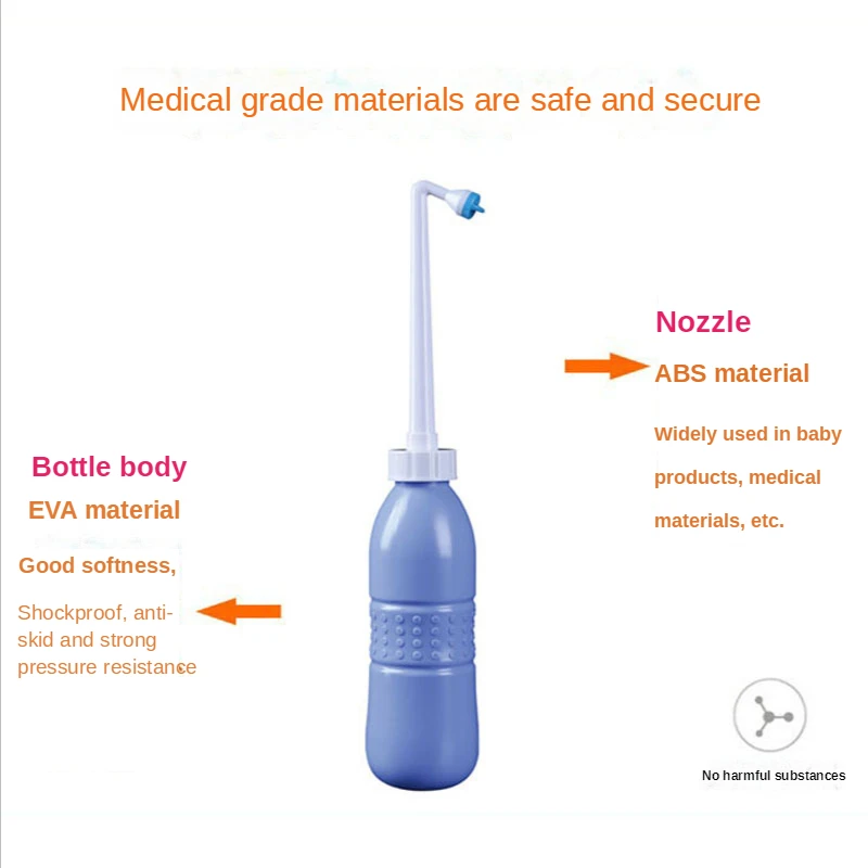 650mL Portable Bidet Travel Handheld Bidet Bottle with Retractable Spray Nozzle for Hygiene Cleansing Personal Care Women's 4
