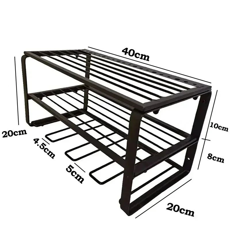 Power Tool Organizer Rack 3 Layers Wall Mount Wrench Organizer Electric Drill Holder Heavy Duty Tool Shelf for Workshop Garage