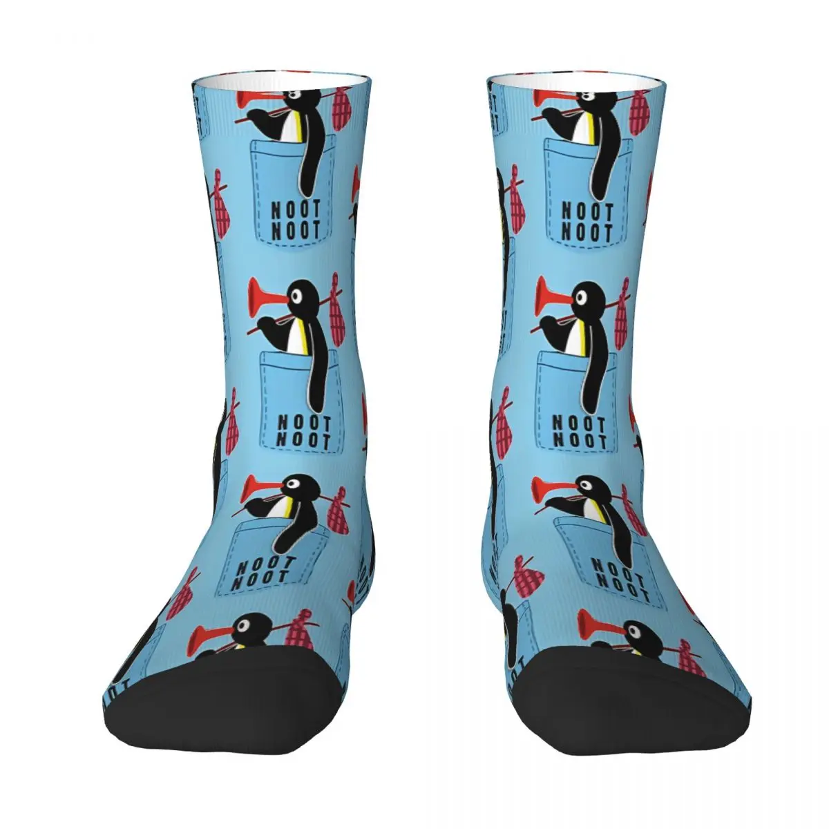 

Angry Pingu Noot Noot Pocket Official Merch Sock Socks Men Women Polyester Stockings Customizable Design