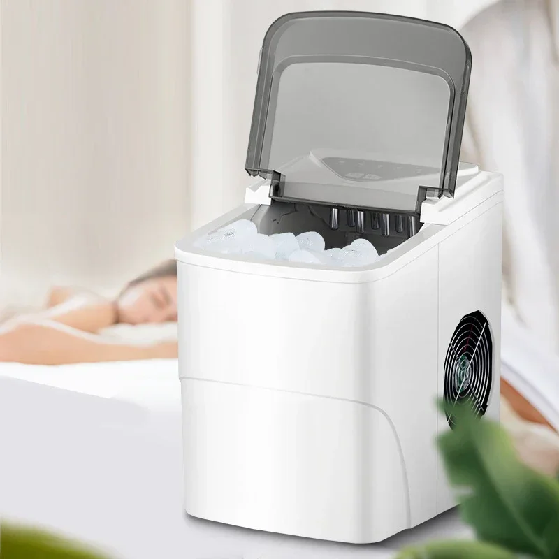 Household ice maker, portable, fast commercial, automatic bullet shaped circular ice maker