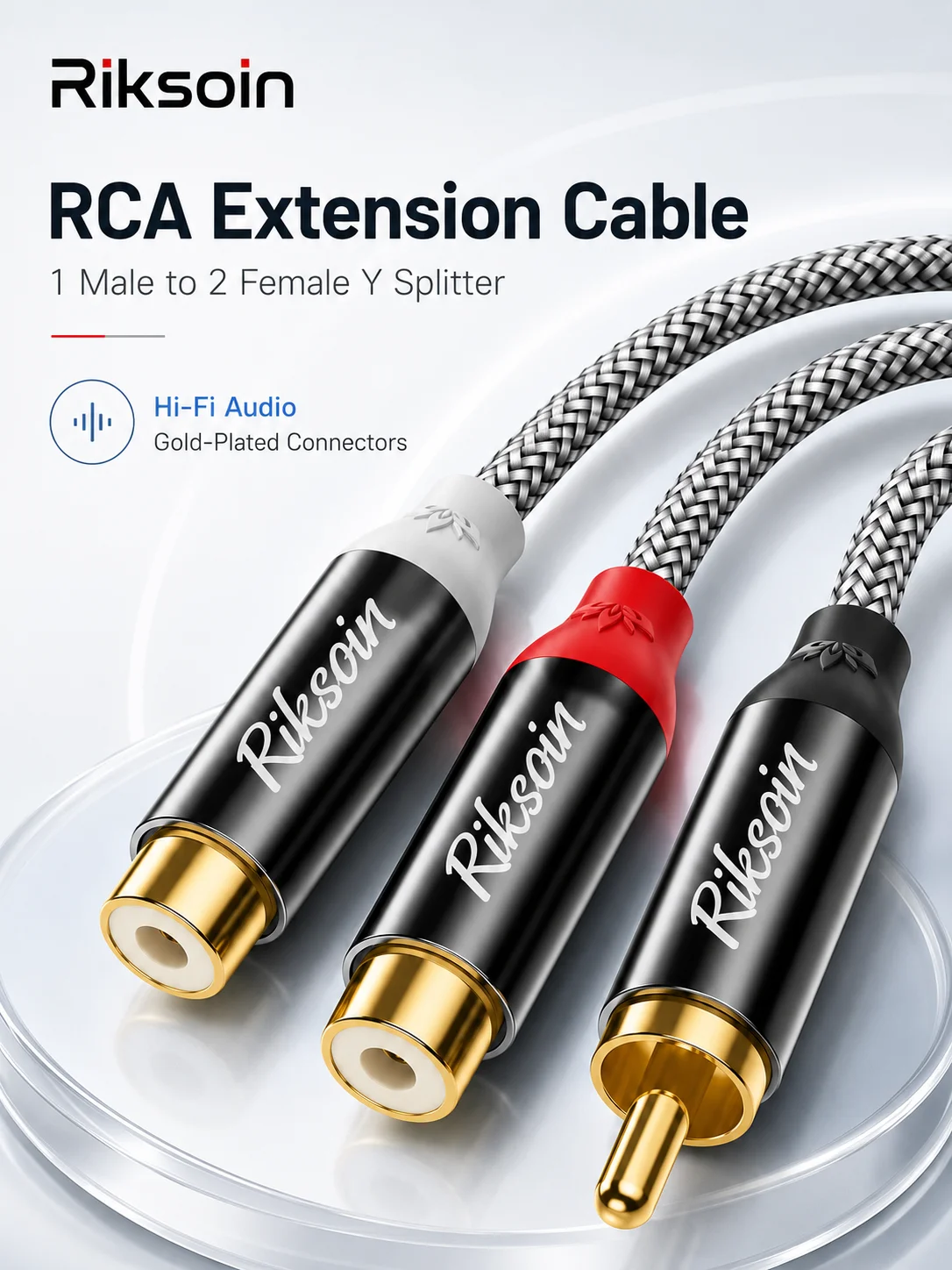 Premium Gold-Plated RCA Y Splitter Cable for Superior Audio Quality