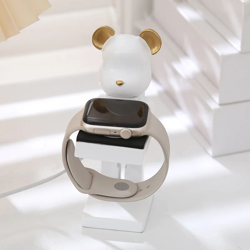 Resin Smart Watch Charger Stand Support Apple Watches Charging Base Holder Cartoon Wrist Watch Organizer Display Accessories