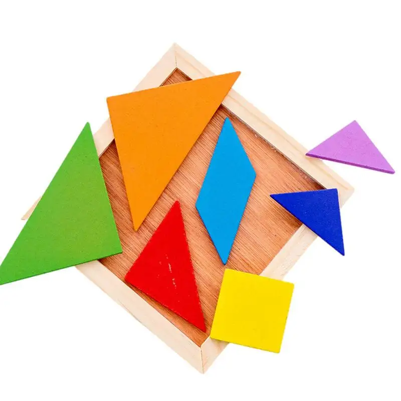 

Tangram Puzzle Wooden Pattern Blocks Tangram Puzzle For Kids Montessori Toy Colorful Educational Gift Tangrams For Kids Age 4-8