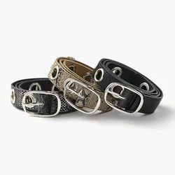 Ring Air Eye Decoration Snake Belt Women's Fashion Cornbutton Versatile Jeans Belt Retro