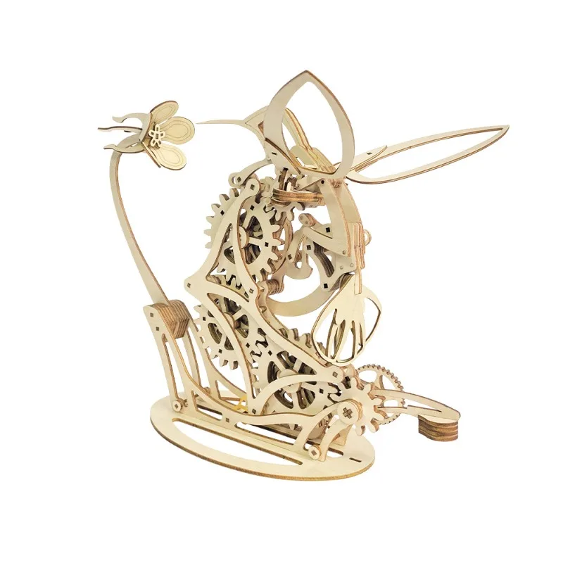 3D wooden dynamic mechanical hummingbird model hand-assembled DIY crafts ornaments for adults and children's educational gifts 5