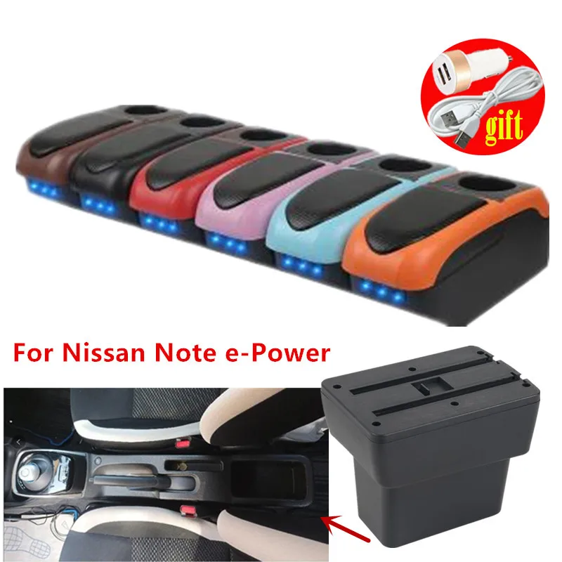 For Nissan Note e-Power Armrest box 2019 2020 2021 2022 2023 Central Storage  box dedicated Retrofit USB charging Car Accessories - AliExpress