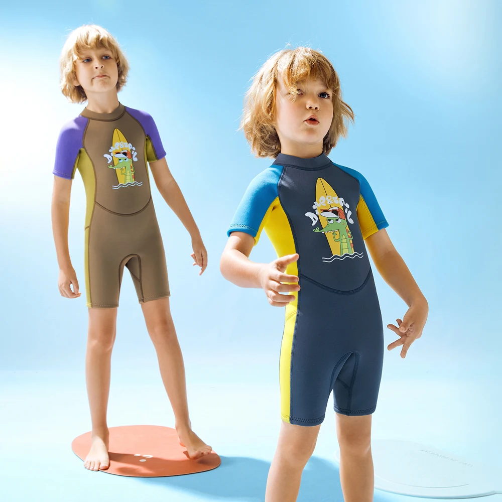 2.5mm Neoprene Wetsuit for Kids Boys Surfing Suit One Piece Thick Warm