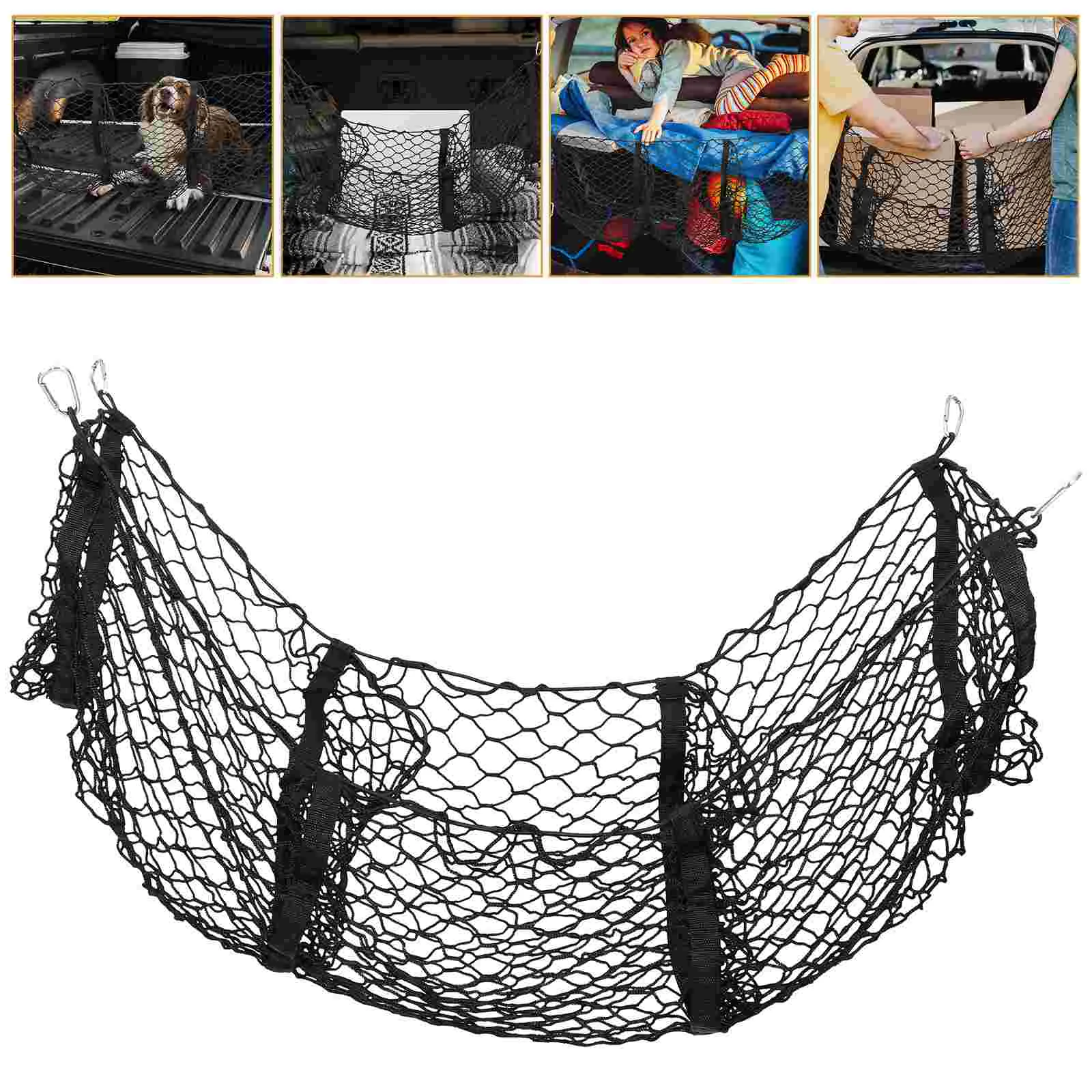 

Car Mesh Bag Storage Bags Net Organizer Sundries Trunk Cargo for Pickup Truck Accessories Polyester Suv Pouch