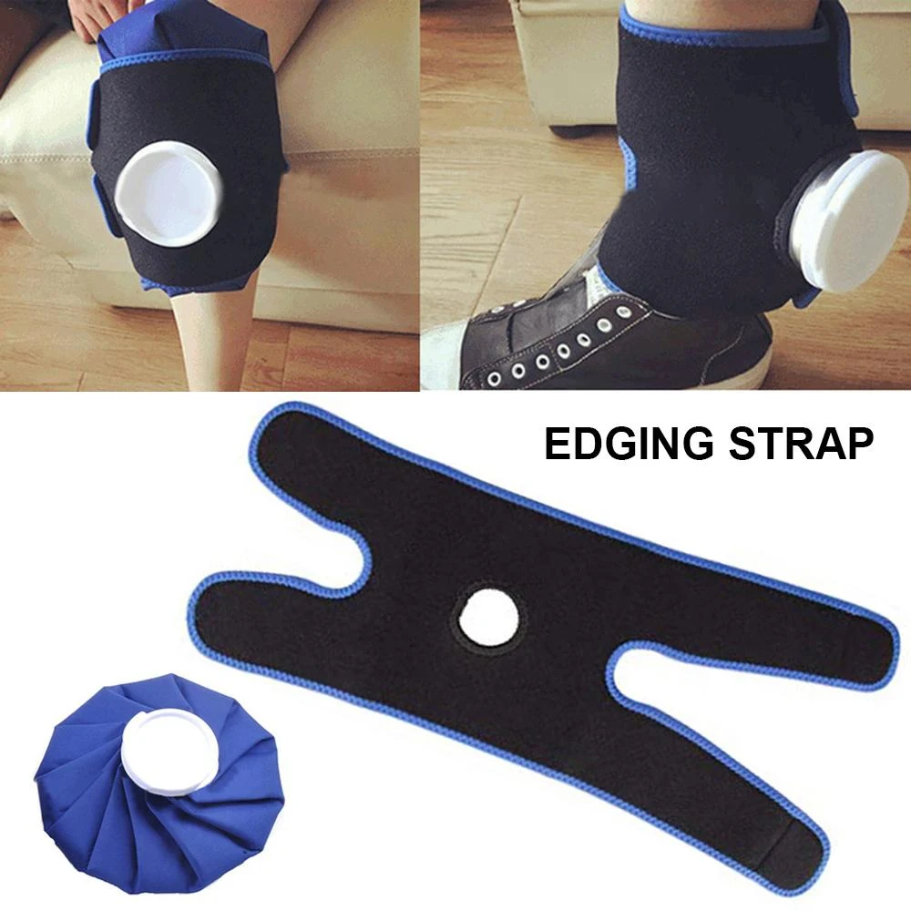Shoulder Knee Ankle Waist Brace with Ice/Hot Compress Cloth Pack Holder Ice Bag Reusable Fixing Band Bandage for Sprain Swelling