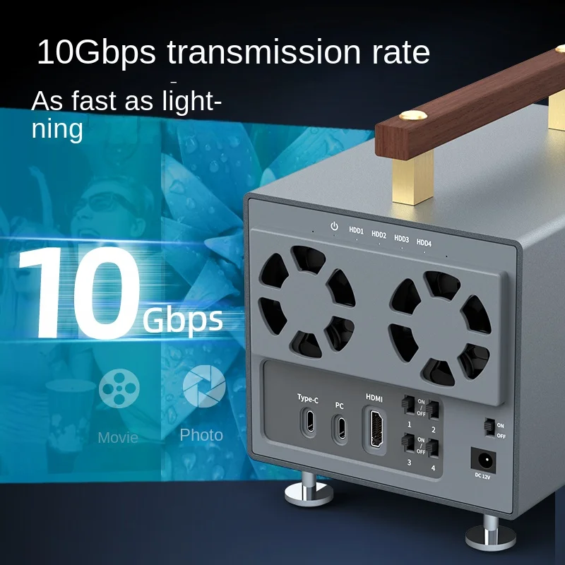 MAIWO 4 Bay Hard Drive Docking Station SATA To Type-C 10Gbps External HDD Docking for 3.5 Inch HDD/SSD Station Support 88TB Hdd