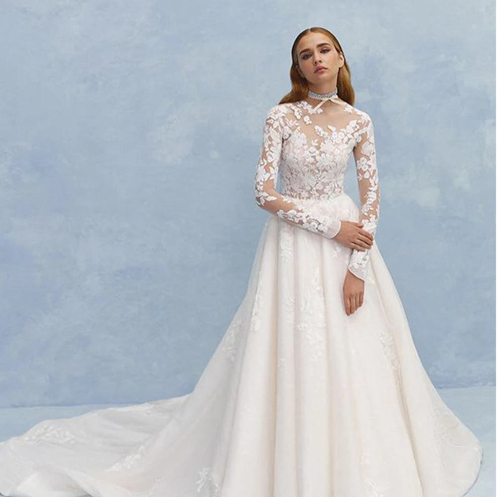 Hi-Low Lace Flower Princess Dress Girls Wedding Party Dress Sleeveless Elegant A-Line Wedding main image 1