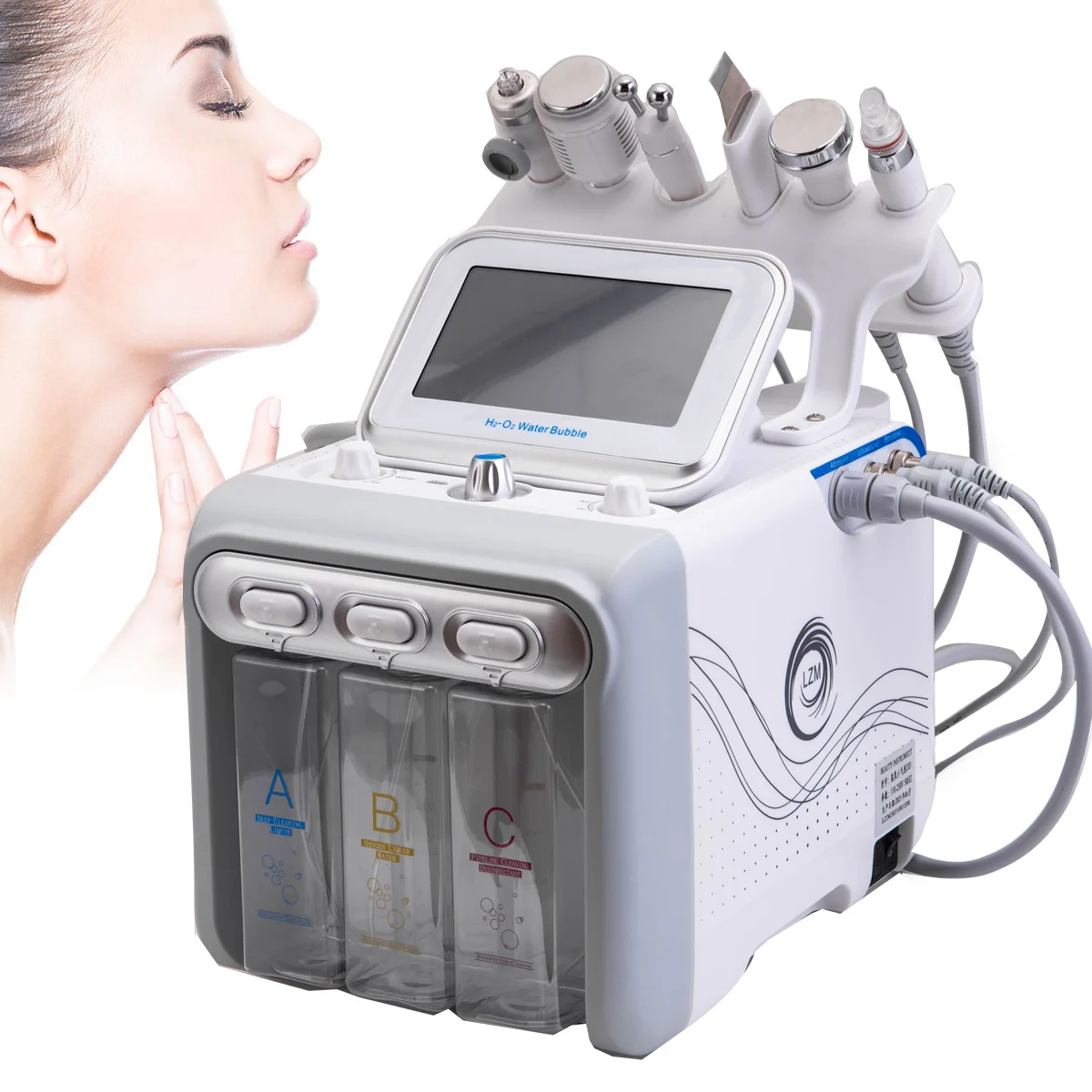 

6 in1 H2-O2 Hydro Dermabrasion RF Bio-lifting SPA Facial Hydro Facial Microdermabrasion Machine Deep Cleansing Skin Facial