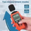 Digital Sound Level Meter Range 35-135dB(A) Decibel Meter Noise Volume Measuring with LCD Backlight,Batteries for Engineering 6
