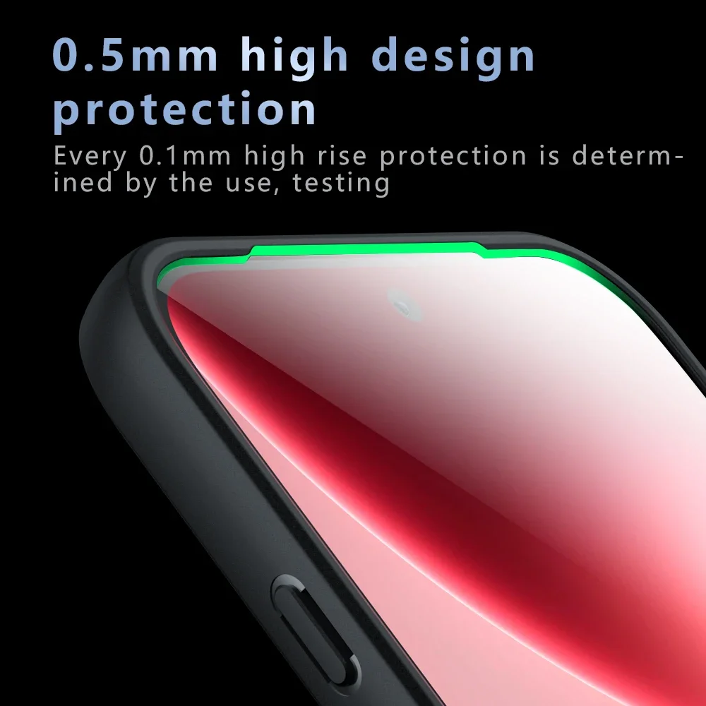 Shockproof Magnetic Matte Phone Case with Soft TPU Frame and Hard Plastic Back Cover