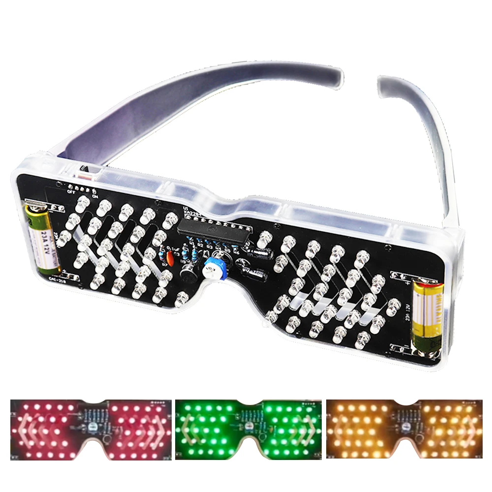 Diy Led Glasses Electronic Kit Diy Soldering Project Practice Solder