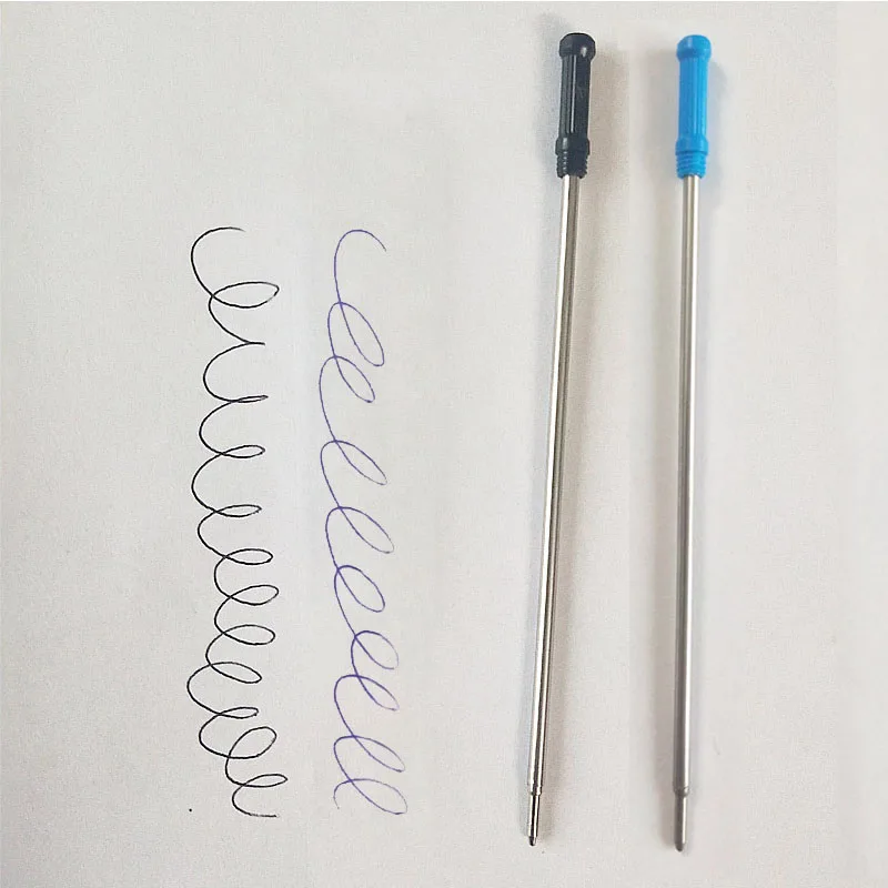 10pcs/lot 11.6cm Special Metal Pen Refills for Ballpoint Pen 1.0mm Ball Pen Refill Blue Black Ink Office Writing Stationery 3