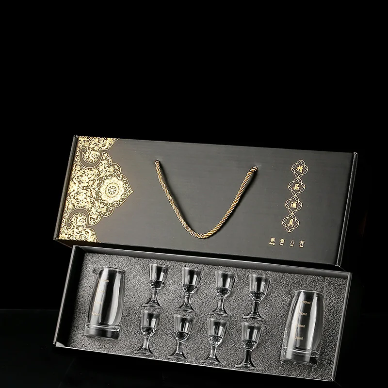 Glass White Wine Glass Splitter Sip Bullet Cup Gift Set