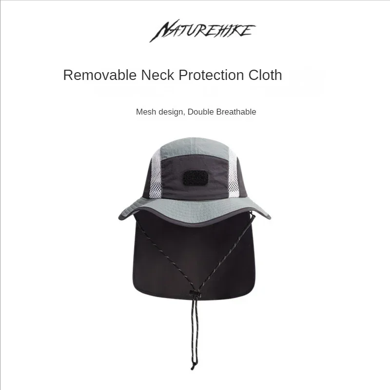Naturehike-Children's Mesh Sun-Proof Bucket Hat, Summer Outdoor Leisure Wide Brim Sunshade Beach Hat
