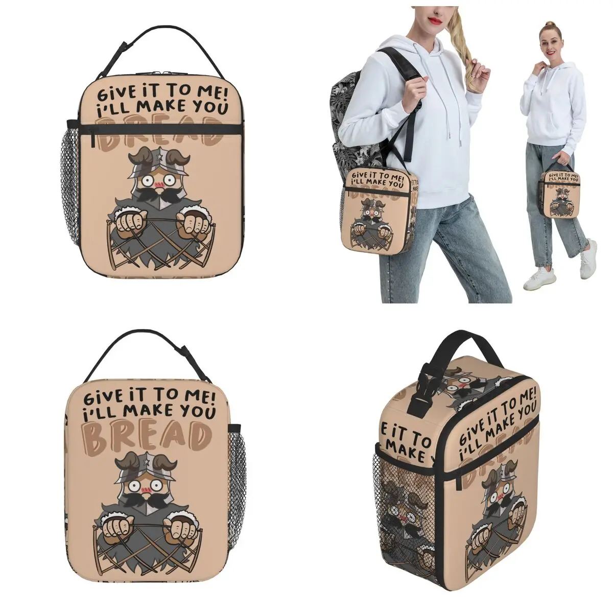 Dungeon Meshi Senshi Insulated Lunch Bags Delicious In Dungeon Lunch Container Cooler Bag Box Tote College Food Storage