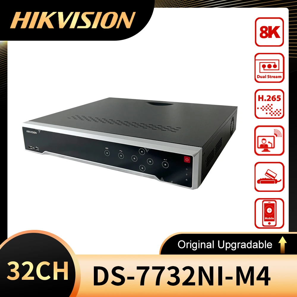 

Hikvision 8K 12MP NVR DS-7732NI-M4 M Series H.265+ 4 SATA interfaces for HDD Hik-Connect DDNS Onvif