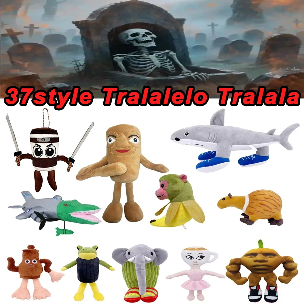 42style Tralalelo Tralala Plush Tungtungtung Italian Brainrot Al Tralalero Tralala Plush Doll Stuffed Soft Pillow Custom Toys plush doll