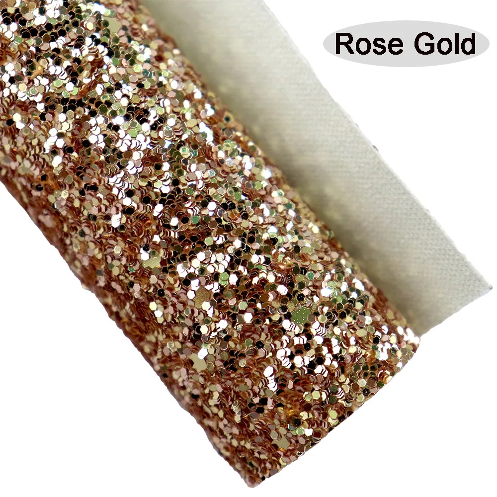 30x134cm Roll Red Black Blue Plain Dyed Chunky Glitter Fabric Leather For Bows Earring Home Decoration Bag DIY AY071