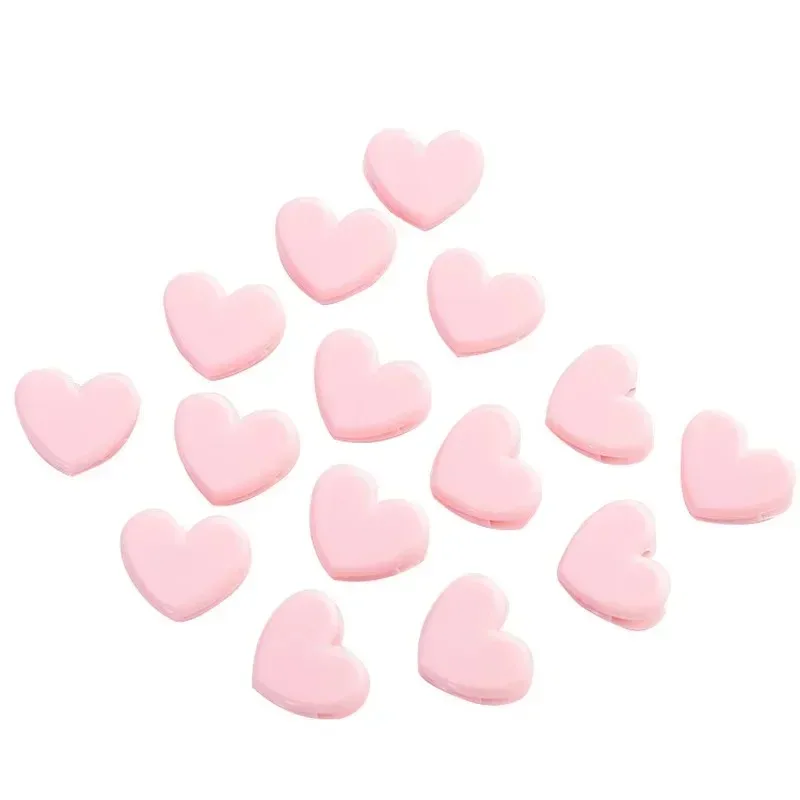 10Pcs Plastic Cute Pink Love Decoration Clip Food Sealing Clip Photo Clip Data Storage Clip Wedding Decor Clip Folder Wholesale