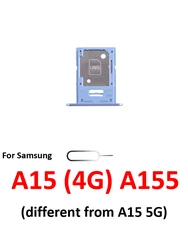 Samsung Galaxy A15 SIM and Micro SD Card Slot Holder - Black/Blue (A15 4G A155 Blue)