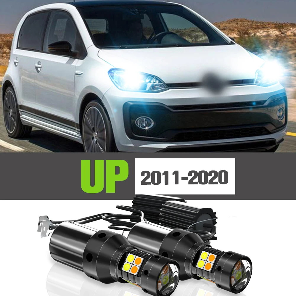 

2x LED Dual Mode Turn Signal+Daytime Running Light DRL Accessories Lamp For VW UP 2011-2020 2013 2014 2015 2016 2017 2018 2019
