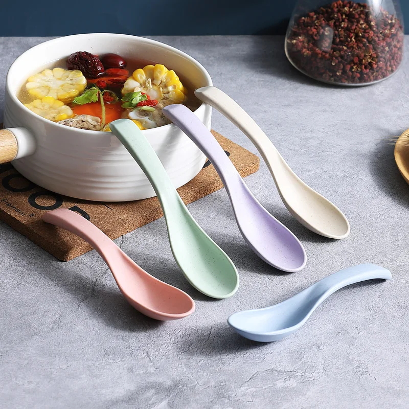 1pc Silicone petite cuillère à soupe, cuillère à repas, couverts